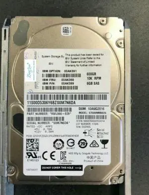 (NOT FOR HOME PC!) for 00AK389 00AK388 00AK391 600GB 10K 2.5 SAS Hard Drive