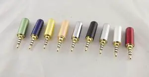 (NOT FOR HOME PC!) for 100pcs Gold 2.5mm Male 4 Pole Stereo Repair Headphone Metal Audio Earphone Connector White/Black/Blue/DarkRed/Gold/Orange/Silver Hard Drive