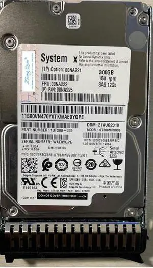 (NOT FOR HOME PC!) for 00NA222 300G 15K 12G 2.5 inch 00NA221 Server Hard Drive
