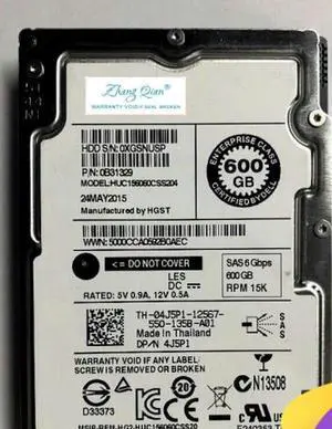 (NOT FOR HOME PC!) for 04J5P1 600G 15K 6G 2.5 R620 720 820 Server Hard Drive