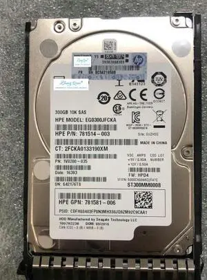 (NOT FOR HOME PC!) for EG0300JFCKA 781514-003 300G 10K 12Gb 2.5 G8 G9 Hard Drive