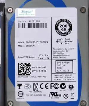 (NOT FOR HOME PC!) for 06R5R8 200G 2.5 inch Hard Drive
