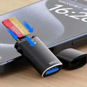 Type C to USB Converter Cell Phone OTG Adapter USB3.0 Micro SD TF Card Reader Viewer Data Transfer Dongle Tablet Memory Extender