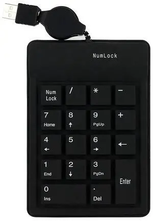 Mini USB Numerical Keypad Keyboard Slim 18 Keys Silicone Soft Air Touch Digital Wired USB Port for PC Computer Accessories