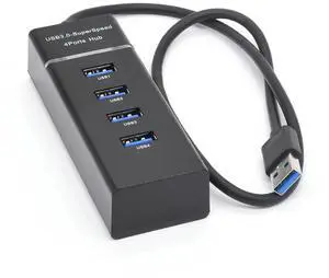 High-Speed USB 3.0 HUB with LED 4-Port Cable Splitter 5Gbps Data Transmission Extender Phone Charging Dock Multiple Adapter