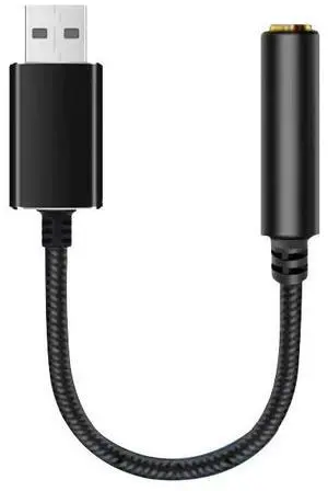 Audio Converter USB to 3.5mm Female Plug Laptop Computer TV for PS4 Game Sound Digital Decode Adapter Extend Cable Splitter