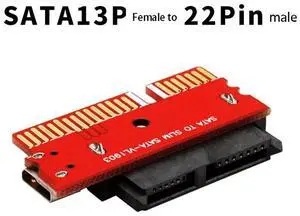 SATA 13Pin Female to 22Pin Male Connector 2.5inch CD Drive Converter for Laptop Notebook Optical Drive Extend Adapter for Cable
