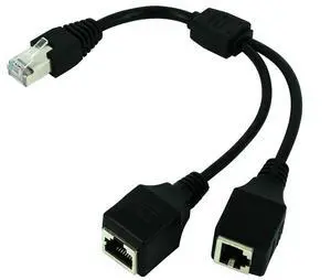 RJ45 1 Male to 2 Female LAN Cable Socket Port Ethernet Network Splitter Y Stable Transmission Cat5e Cat5 Cat6 Easy Adapter Cable