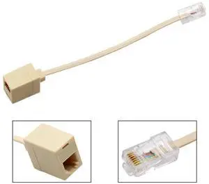 RJ45 to RJ11 Network Cable Splitter 8PIN to 6P4C Telephone Handset Wire Converter M to F Plug Landline Phone Extend Cord Adapter