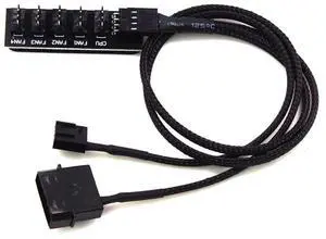 Cooling Fan Cable Splitter 5 in 1 HUB Pwm2510 Nylon Network 4PIN Independent Power Supply Fan Converter Computer Extend Adapter