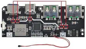 22.5W 5 Ports Dual Fast Charging Mobile Power Bank Module QC4+PD3.0 Type-C Micro USB Circuit Board DIY Motherboard Accessories