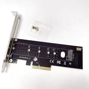 M.2 NVMe SSD To PCI-E 4X 8X 16X PCIE 3.0 Adapter Card Desktop Rear Panel Expansion Support 2230 2242 2260 2280 22110
