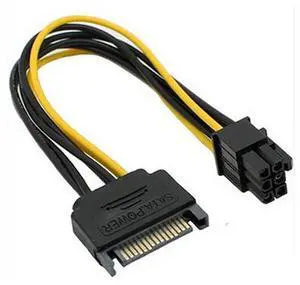 6Pin SATA Power Supply Cable for BTC Miner PC PCIe PCI-E PCI SATA Machine Cable Adapter for Computer Cable Accessories