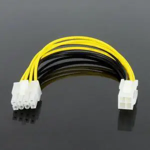 ATX 4 Pin Female to 8 Pin Male EPS Power Cable Cord Adapter PC Motherboard CPU Power Supply Line Extension Cable