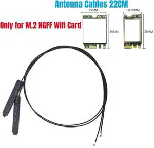 2 PCS WiFi Antennas for M.2 NGFF Wifi Card AX411 AX211 AX210 AX200 AX201 AC9260 AC9560 AC8265 AC8260 AC7265 AC7260 AC3168 AC3165