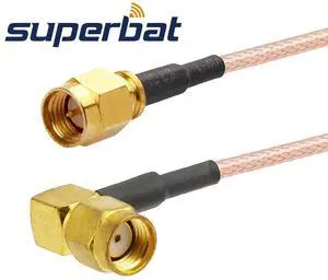 SMA Pigtail Cable SMA Plug to RP-SMA Male Right Angle RG316 15cm Extension for Wifi Antenna RF Coaxial Cable
