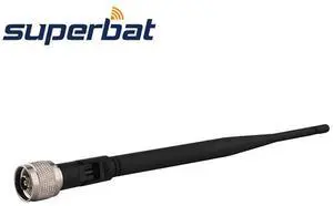 5dbi 2.4GHz Omni Booster WIFI Antenna RP-N Male for D-LinkR LinksysR WET11 Wireless Router WLAN PCI Card Rubber Aerial