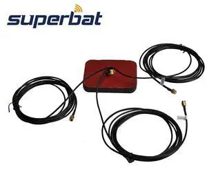 Aerial Signal Booster Antenna Multi-band GPS Wifi Iridium with Three SMA Male Connectors for Enhanced Wireless Receptio