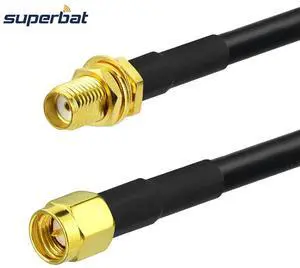 6FT SMA Male to SMA Female Bulkhead Wifi Connector with Pigtail LMR195 Antenna Cable 2M Straight Wireless Network