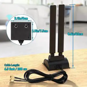 5dbi 2400-2500 MHz/5150-5850MHz/5900-7125MHz Tri-Band WiFi 6E Antenna for Monkey King Game PC FPV, Security Cameras