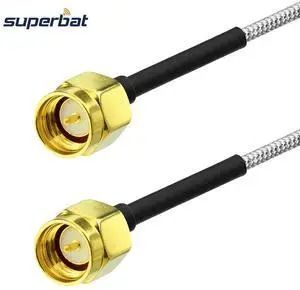 SMA Plug to Male Straight Cable Semi-Flexible-.141" RG402 20cm for GSM CDMA 3G 4G GPS WIFI DAB Ham TV Antenna