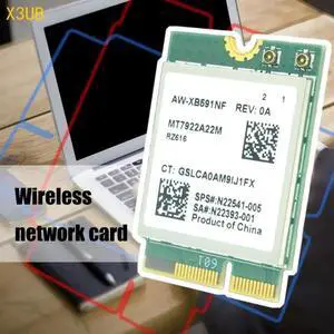 X3UB AW XB591NF MT7922 M.2 WiFi 6E Wireless Networking Card Triple Band 2400Mbps Fast Speed for Laptops and Desktops
