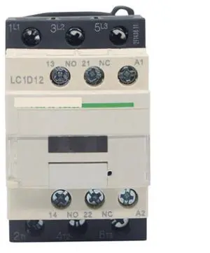 Three-Phase AC Contactor LC1-D12 220VAC Magnetic Contactor for Electrical Elevator Din Rail Mounting