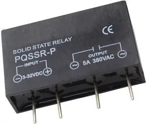Input 3-32VDC Output 5-200VDC or Output 5-380VAC PCB Installation SSR Ultra-Thin 5A PCB Solid State Relay (Size : PQSSR-P)