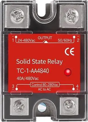 SSR-10AA SSR-25AA SSR-40AA Solid State Relay SSR AA Single Phase AC Control AC Heat Sink 80-280VAC Control 10A 25A 40A 60A 100A(100AA)