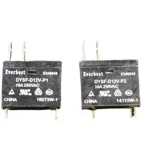 10pcs Relay DYSF-D12V-P1 DYSF-D12V-P2 DYSFD12VP1 DYSFD12VP2 16A 250VAC(P2)