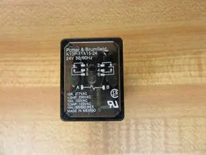 3 Pack of TE CONNECTIVITY/Potter & BRUMFIELD K10P-11A15-24 Power Relay, DPDT, 24VAC, 15A, Plug in
