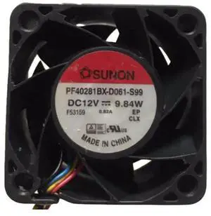 PF40281BX-D061-S99 12V 9.84W 4028 Cooling Fan 40X40X28MM 4-Wire