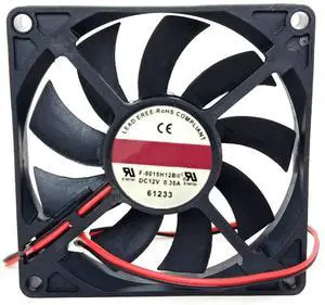 F-8015H12BII 12V 0.35A 80mm 2-Wire Cooling Fan 80X80X15MM