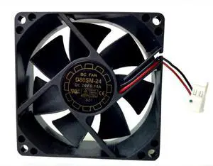 D80SM-24 DC24V 0.14A 80X80X25mm 2-Wire Cooling Fan 8025mm