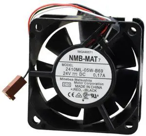 2410ML-05W-B69 24V 0.17A 6025 Cooling Fan, 60X60X25MM 3-Wire