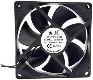 TJ9225EC 100/240V 8W 9025 Cooling Fan 90X90X25MM 2-Wire