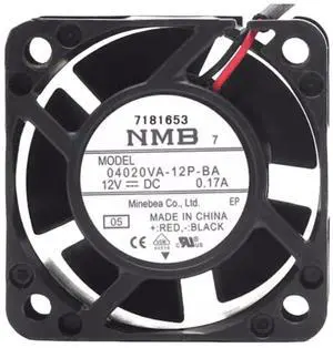 04020VA-12P-BA 12V 0.17A 4020 Cooling Fan 40X40X20MM 2-Wire
