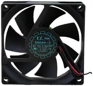 D80SH-12 12V 0.18A 8025 Cooling Fan 80X80X25MM 2-Wire