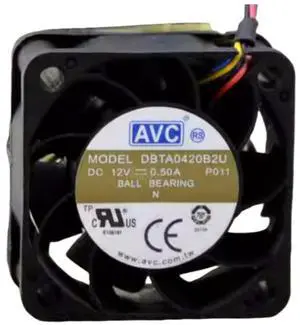 DBTA0420B2U 12V 0.50A 4020 Cooling Fan, 40X40X20MM 4-Wire