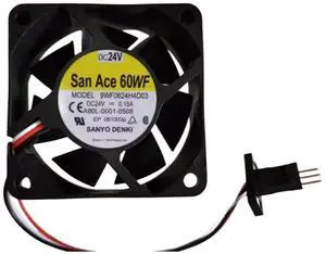 9WF0624H4D03 24V 0.15A 6025 Cooling Fan, 60X60X25MM 3-Wire