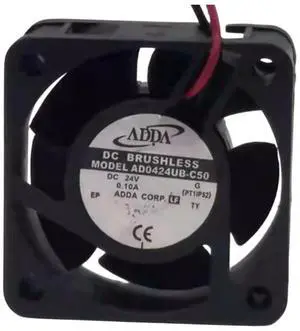 AD0424UB-C50 24V 0.10A 4020 Cooling Fan, 40X40X20MM 2-Wire