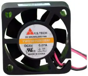 YW03015005BM 5V 0.07A 3015 Cooling Fan, 30X30X15MM 2-Wire