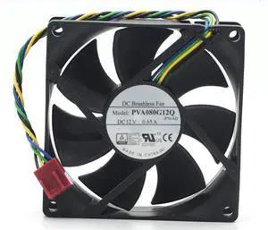 PVA080G12Q DC12V 0.65A 80X80X25mm 4-Wire Cooling Fan