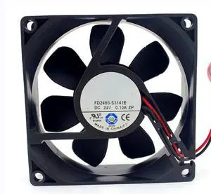 FD2480-S3141E DC24V 0.10A 80X80X25mm 2-Wire Cooling Fan 8025mm