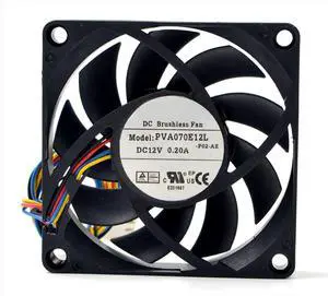 PVA070E12L DC12V 0.20A 70X70X15mm 4-Wire Cooling Fan 7015mm