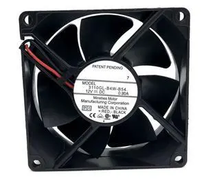 3110GL-B4W-B54 12VDC 0.30A 80X80X25MM 2-Wire Cooling Fan 8025mm