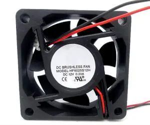 Fan HF6025S12H DC12V 0.20A 6025MM 2-Wire Cooling Fan 60X60X25mm