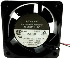 FS24B3 24V 0.08A 1.90W 60mm 2-Wire Cooling Fan 60X60X25MM