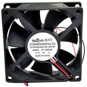 FP-108D/DC 24V 0.13A 8025 Cooling Fan 80X80X25MM 2 -Wire