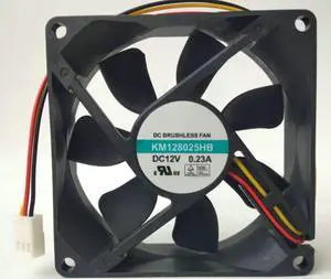 for KM128025HB 12V 0.23A 80X80X25MM 3-Wire Cooling Fan